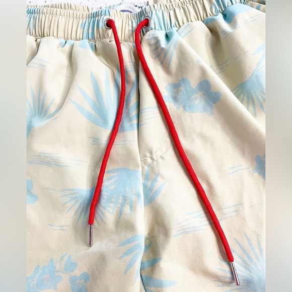 Mosmann Australia Short Light Yellow Blue Tropical Board Short Medium - Picture 3 of 6